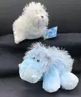 GANZ WEBKINZ Blue Hippo and White Seal Plush Stuffed Animal Toys EUC