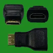 1x HDMI Female to Mini HDMI Male Type A to C 35mm HD TV Adaptor Connector