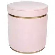 Totti Storage Stool - Blush Velvet