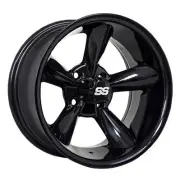 Golf Cart GTW 14x7 Black Godfather Wheel | 3:4 Offset 4/4 Pattern