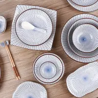 在飛比找樂天市場購物網優惠-簡約陶瓷餐具 家用菜碟湯飯碗 面碗魚盤子醬料碟