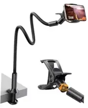Gooseneck Phone Holder for Bed Overall Length 38.6” Flexible Leather Wrapped