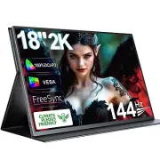 Portable Monitor 18'' HDR 2560x1600 2K 144Hz Gaming Monitor IPS PC Screen VESA