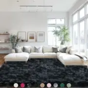Area Rugs 9x12 Living Room, Large Fluffy Rugs 9ft x 12ft Black Grey Tie-dyed