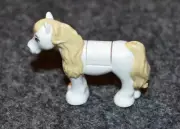 (1) White PONY w/ Tan Tail ~ Animal Brick ~ NEW Lego Parts