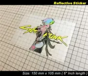 Reflective Cyberpunk 2077 Edgerunners Lucy JDM Car Computer Sticker #CE19