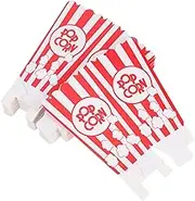 Zerodeko Unique Design Paper Popcorn Tins 24pcs Popcorn Boxes for Parties Snack Bags Striped Wavy Edges Versatile Movie Night Supplies