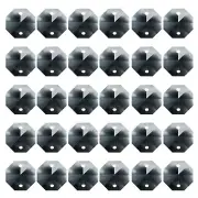 K9 Crystal Octagon Beads 2 Holes 60 Pack 14mm Chandelier Prisms Light Black
