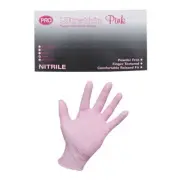 PRO UltraFLEX Medium Pink Nitrile Gloves (Pack of 100)