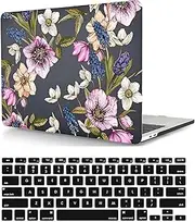 Compatible with MacBook Pro 16 inch Case with Touch Bar and Touch ID 2020 Release Model A2141, Plastic Protective Matt Durable Hard Shell Case Cover & Keyboard Cover, Blooming Flowers