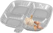 Divided Plates for Kids,Four-Grid Portion Control Food Plate - Square Household Compartmentalized Fruit Dish Tableware Dishwasher-Safe for Camping School Hospital Home Travel