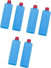 6X Ice Blocks Cooling Ice Packs PETG for Cool Bag Leak Proof Rectangular Blue Reusable for BBQ Outdoors Camping Picnics Beach