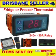 FRIDGE THERMOSTAT CONTROLLER HEAVY DUTY 240v 30A RELAY REFRIGERATOR HEAT COOL