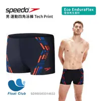 在飛比找蝦皮購物優惠-【SPEEDO】男 運動四角泳褲 Tech Print 黑/
