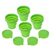4pcs Collapsible Water Bottle, 170mL Travel Folding Water Cup, Green