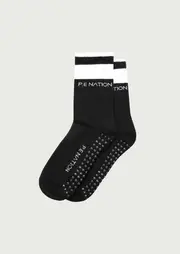 HOMAGE GRIP CREW SOCK IN BLACK, S/M