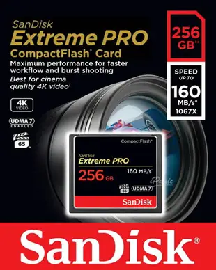 SanDisk 256GB EXTREME PRO CF 記憶卡 讀160 寫150 256G COMPACTFLASH【APP下單4%點數回饋】