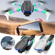 Upgraded 4 Foldable Drone With Remote & Colorful LED Lights for Night Flights
