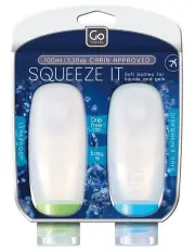 [Go Travel] Squeezy Bottles 100ml 2 Pack in Clear