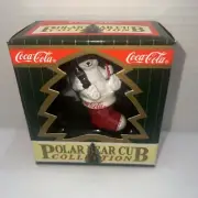 Vintage 1997 Coca-Cola Polar Bear Cub Collection Ornament Stocking / Coke Bottle
