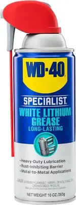 WD-40 Specialist White Lithium Grease Spray - Metal on Metal Lubricant and Co...