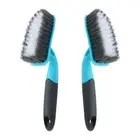 2-pack Brush Long Handle Shower Scrub For Cleaning With Medium Firm Bathroom