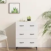 Sideboard High Gloss White 69.5x34x90 cm Engineered Wood Dining Storage
