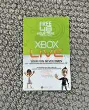 Microsoft XBOX LIVE Trial - Free 48 Hour Trial Gold Subscription XBOX 360 Unused