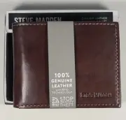 Steve Madden Genuine Leather Passcase Walet