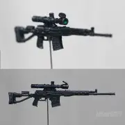 1/18 Scale Weapon Gun Model Figure Part For DIY 3.75" Action Figure Accessory