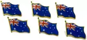 Blue and Gold Australian Flag Badge Pin Brooch Fashion Lapel Gift Aussie Pride (