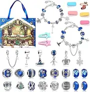 Christmas Advent Calendar 2023, 24 Days Xmas Countdown Calendar for Kids, Christmas Charm Bracelet Making Kit, Surprise DIY Jewerly Stocking Stuffer Gifts Idea for Girls Age 5-18