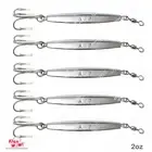 5pcs 2oz Diamond Jig Chrome with a Treble Hook 56g Silver Fish WOW!® jigging NEW