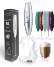 Elementi Frother Wand - Easy to Use Milk Frother Handheld Electric Stirrer fo...