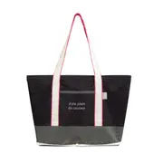 Foldable Reusable Shopping Bag Large Insulated Grocery Tote Shoulder Eco Black