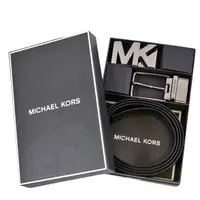 在飛比找momo購物網優惠-【Michael Kors】男款 緹花LOGO小MK雙釦頭雙