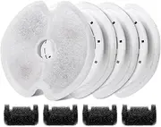 Fahgaer Cats Water Filters for Fountain 67oz/2L Activated Carbon Filter with Pre-Filter Sponges for Pet Water Fountain