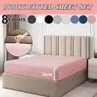 1800TC Extra Soft Fitted Sheet Sets Single/Double/Queen/King Bed Size Bedroom AU