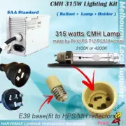 Hydroponics 315W CMH Lamp Ballast Holder Light Parts Fit To HPS MH Reflector