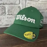 Wilson Staff Golf Pro Tour Adjustable Backstrap Hat Green Moisture Wicking