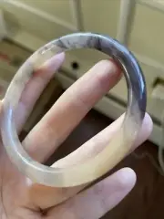 60.5 Mm Purple Yellow Natural Gemstone Bangle