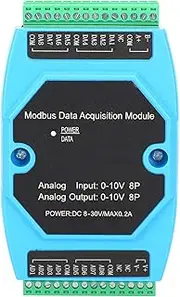 XTevu Acquisition Module Voltage Acquire and Output Data Logging 8AD 0‑10 V Analog Quantity Input Data Acquisition Module Supports Voltage and Current Acquisition