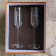 Hermes 2 Champagne Glasses