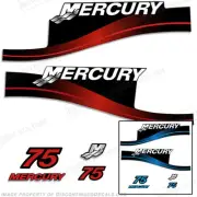 Fits Mercury 75hp Two Stroke Outboard Decal Kit Blue or Red Available 1999-2004