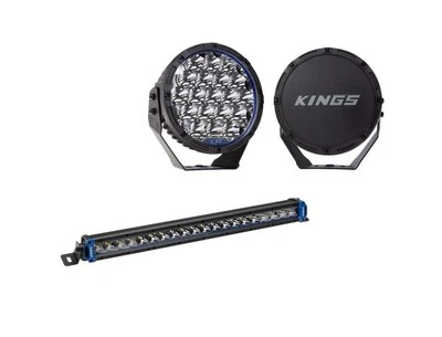 Kings 9" Lethal driving lights 16362 lumens+ 20" Single R Light Bar 6,519 Lumens