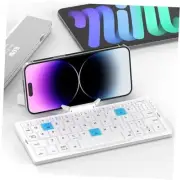Foldable Keyboard with Magnetic Stand Aluminum Mini Keys Quiet Bluetooth