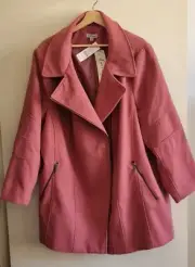 ❤️ NEW Autograph Dusty Rose Pink Coat With Pockets Size 24