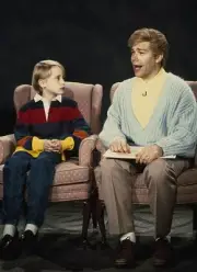 Macauley culkin as Kyle Smalley Al Franken as Stuart Smalley durin- Old Photo