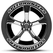 8 Pack Wheel Rim Decal Stripes Set Sport Emblem Reflective Stickers, Unique SPEEDHUNTERS Rubber Tire Lettering Kit Personalized DIY Car Letter Tire Decals for 18-21 Inch Wheels Tire Rim Safety Decoration