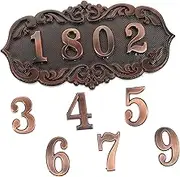 Mipcase 1 Set Retro House Sign Door Plate Powered Houses Door Hanger Door Number Neon Occupied Sign Wall Decoration Open House Outdoor House Number Sign Address Gold Decor Acrylic Plastic